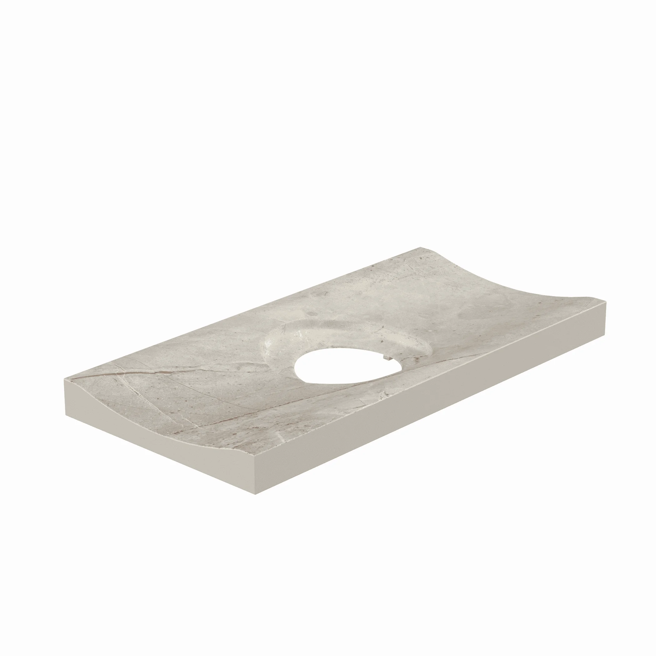 Beige Stone Porselen Delikli Yagmur Kanali