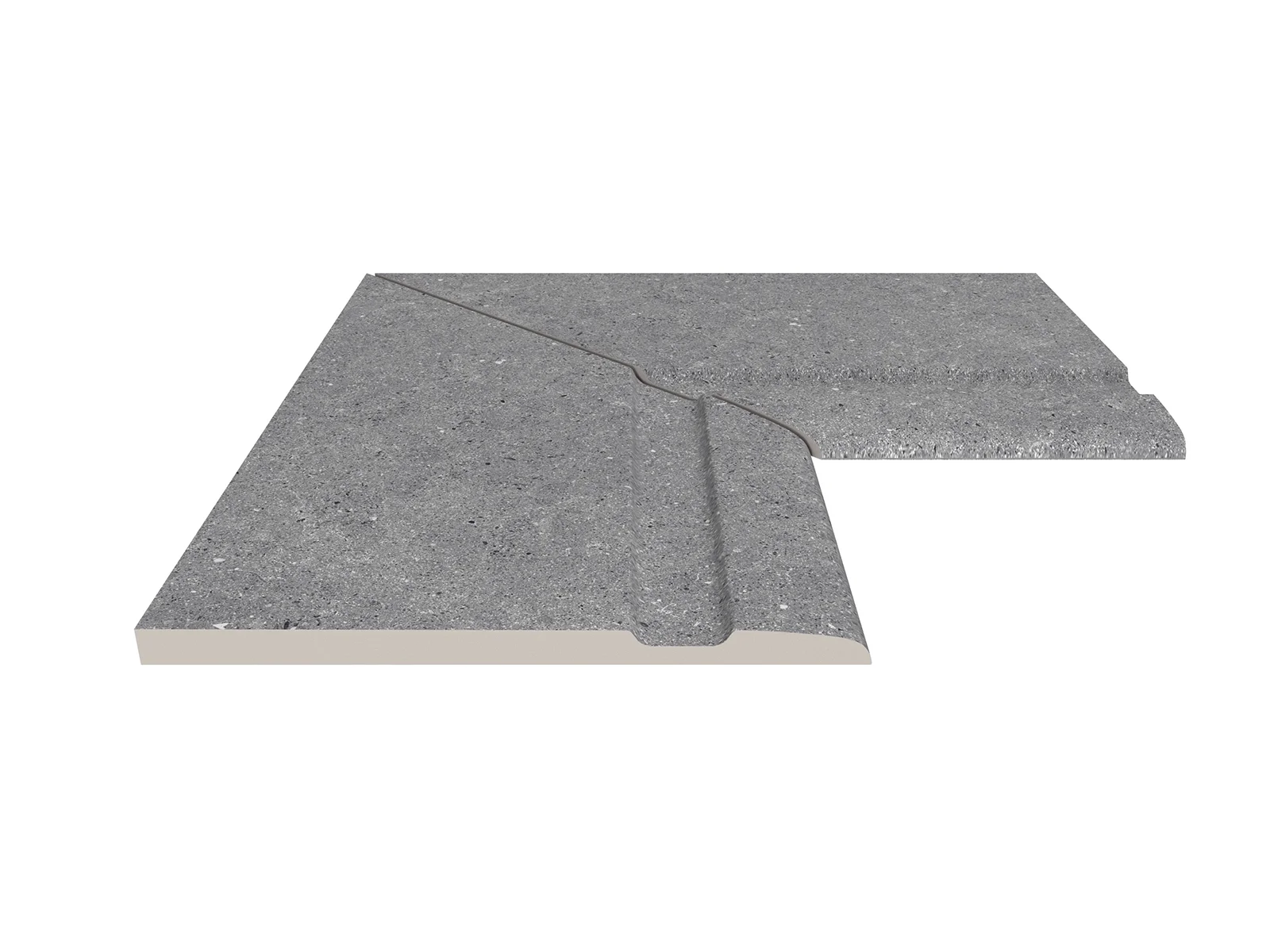 Cement Grey Porselen Tutamak 90° Ic kose