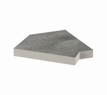 Pool Garden Grey Porselen Monoblok Hidden Izgara 45° Kose