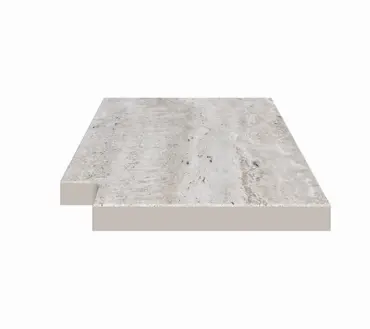 Silver Traverten Porselen Monoblok Hidden Izgara 90° Kose