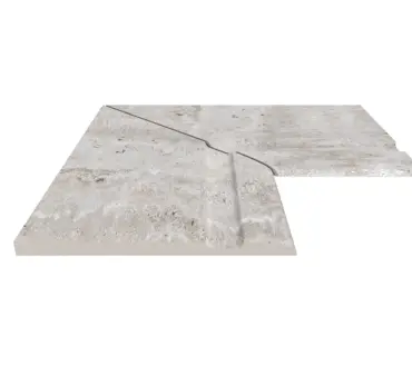 Silver Traverten Porselen Tutamak 90° Ic kose