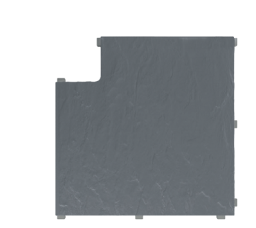 Diabase Anthracite Porselen Izgara Kose 90°